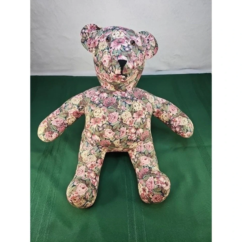 Floral Teddy‎ Bear Plush Stuffed Animal Accent Decor Nursery Baby Shower Gift